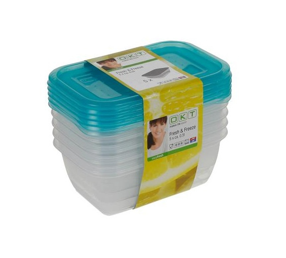 Sada boxů na potraviny 5x0,5 L