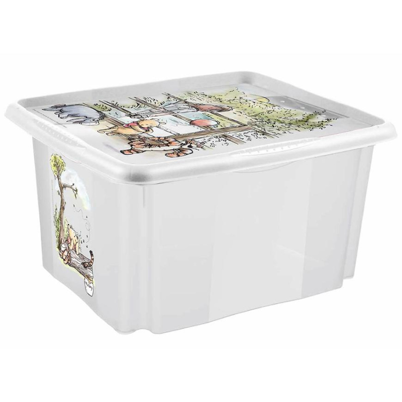 Keeeper Box Medvídek Pú a přátele 30 l transparentní