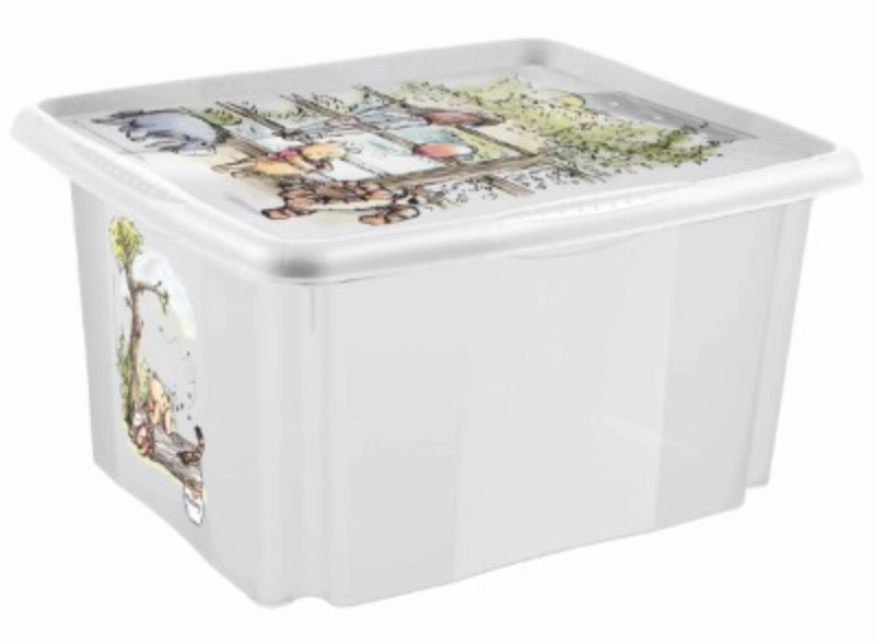 Keeeper Box Medvídek Pú a přátele 30 l transparentní