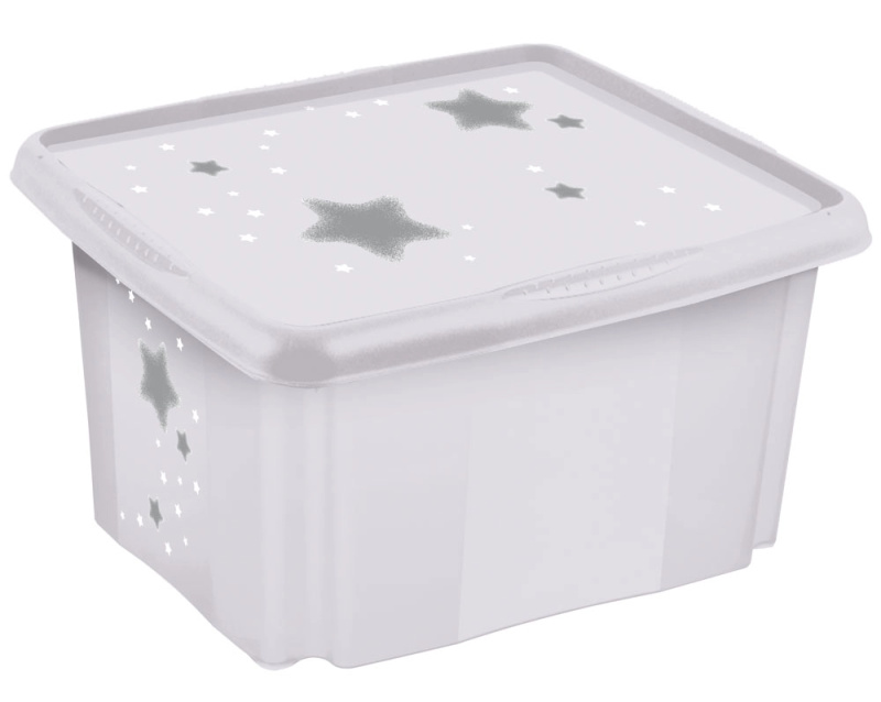 Úložný box s víkem velký Stars 45l