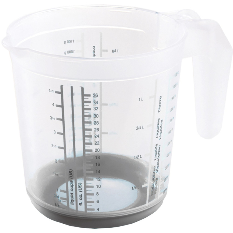 Odměrka džbán s protiskluzovým dnem modrá 13,5x14 1 l