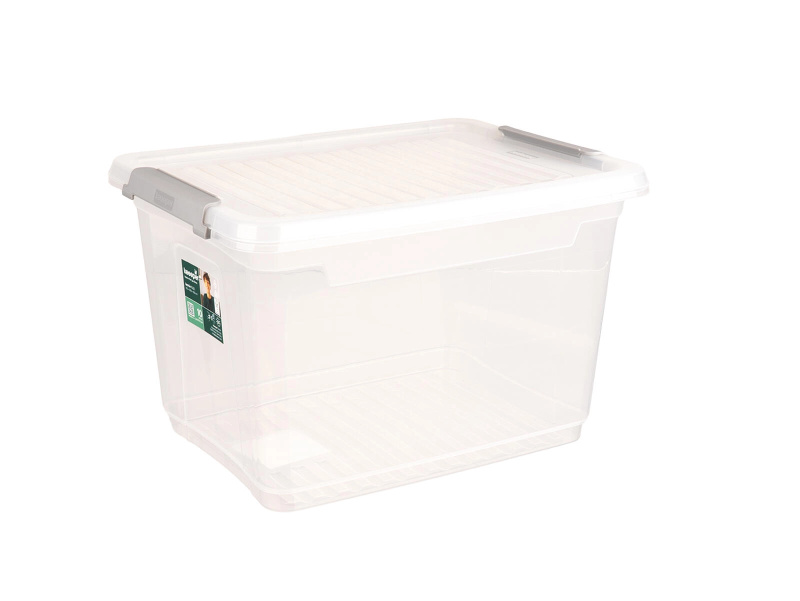 Úložný box s víkem a klipy 16,6 l