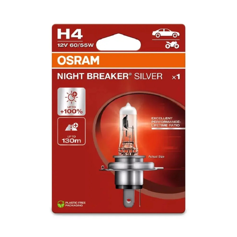 OSRAM Autožárovka Night Breaker Silver (Next Gen) H4, 60/55W, 12V, 1ks (BLI ECO)