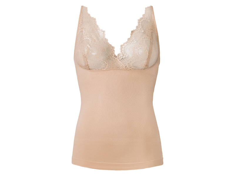 esmara® Dámská bezešvá tvarující košilka (Xl(48/50), úzká ramínka / béžová)