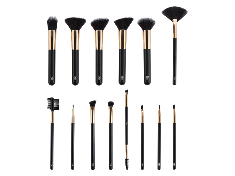 Cien Beauty Sada kosmetických štětců, 14dílná (černá)