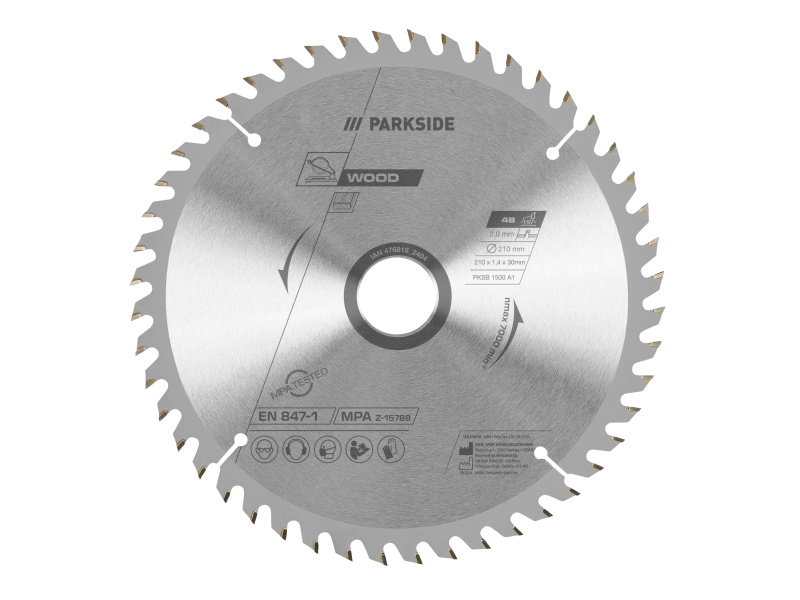 Parkside® Pilový kotouč, 210 mm (na dřevo, 48 zubů, 210 mm)