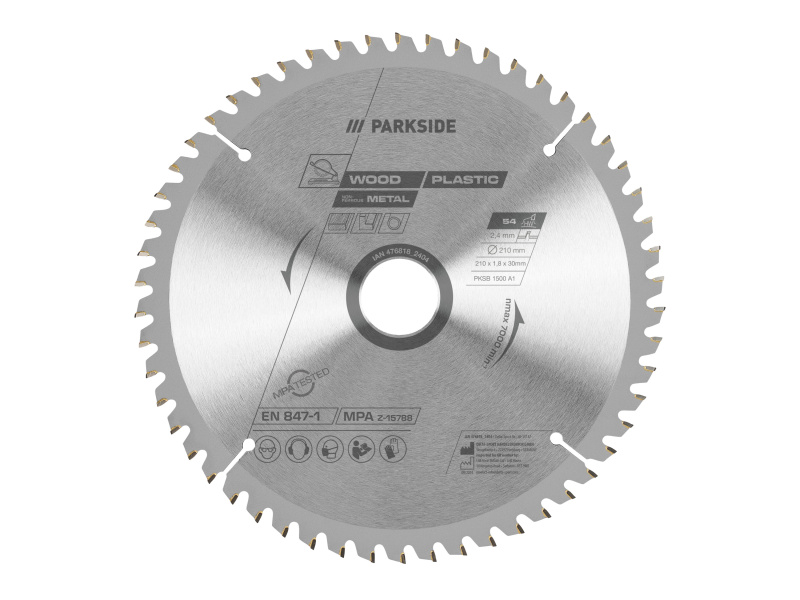 Parkside® Pilový kotouč, 210 mm (univerzální kotouč, 54 zubů, 210 mm)