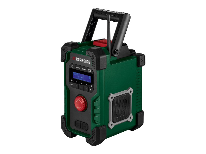 Parkside® Aku stavební rádio PBR 10 A1 – bez akumulátoru a nabíječky