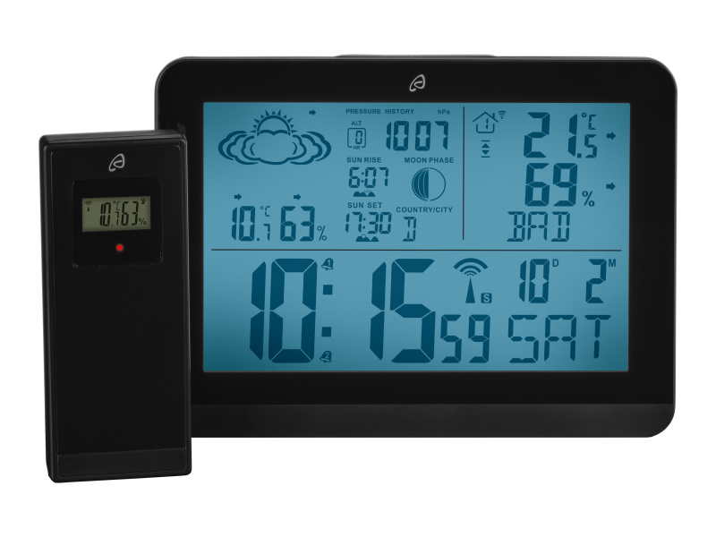 Auriol® Bezdrátová meteostanice (černá)