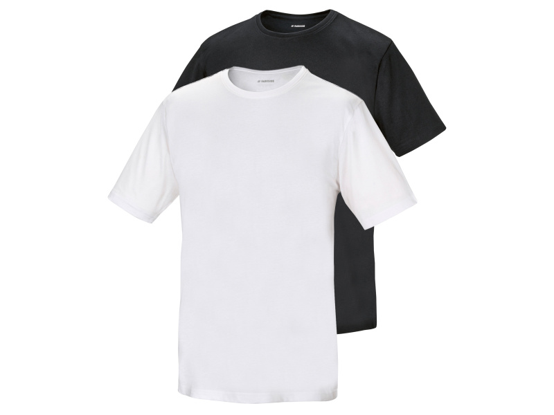 Parkside® Pánské triko, 2 kusy (S (44/46), černá/bílá)