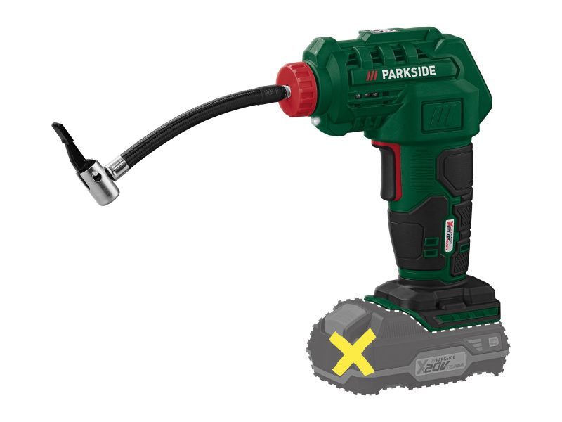 Parkside® Aku pumpa Palp 20-Li B2 / Aku kompressor PAK 20-Li B2 – bez akumulátoru a nabíječky (aku kompresor)