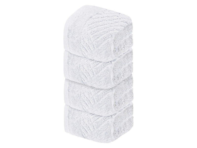 Livarno home Froté ručník pro hosty, 30 x 50 cm, 500 g/m2, 4 kusy (bílá)