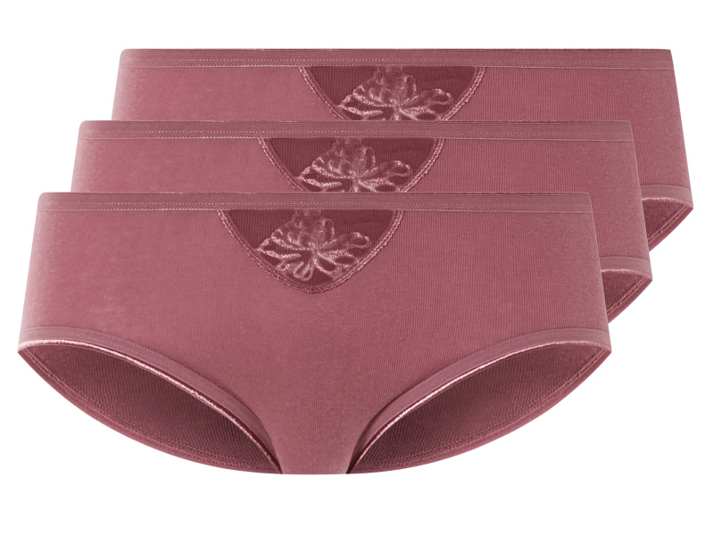 esmara® Dámské bezešvé kalhotky, 3 kusy (L (44/46), světle růžová)