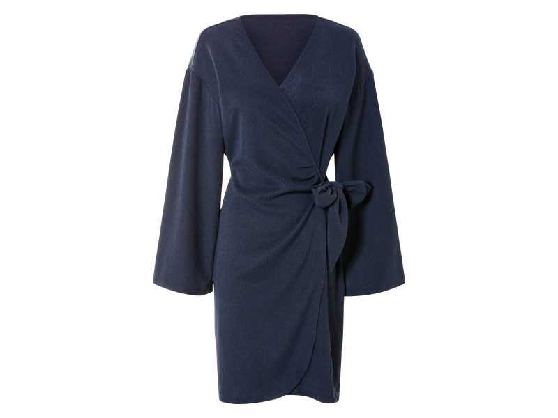 esmara® Dámské zavinovací šaty (navy modrá, S(36/38))