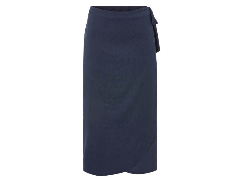 esmara® Dámská zavinovací midi sukně (námořnická modrá, Xs(32/34))