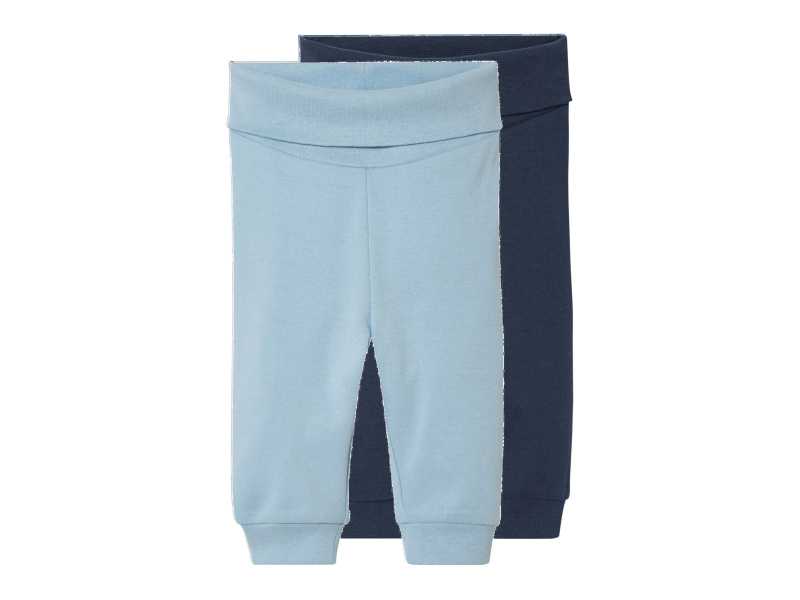 lupilu® Dětské kalhoty "Jogger", 2 kusy (50/56, navy modrá / světle modrá)