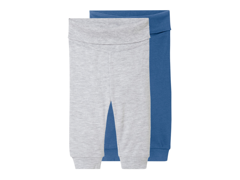 lupilu® Dětské kalhoty "Jogger", 2 kusy (50/56, šedá/modrá)