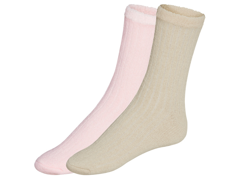 esmara® Dámské hebké ponožky, 2 páry (béžová/růžová, 35-38)