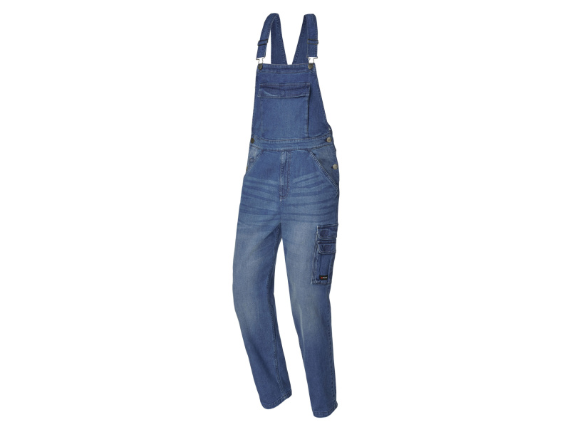 Parkside® Pánské pracovní kalhoty s laclem (modrá, 46)