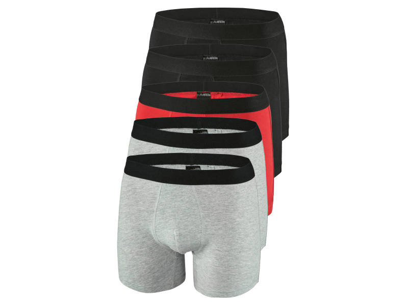 Parkside® Pánské boxerky, 5 kusů (černá/šedá/červená, 6/L)