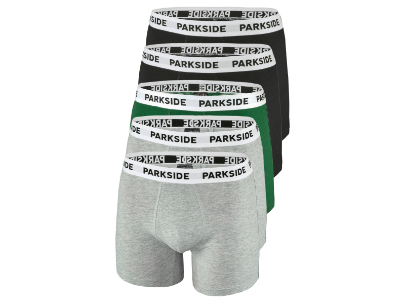 Parkside® Pánské boxerky, 5 kusů (černá/šedá/zelená, 7/Xl)
