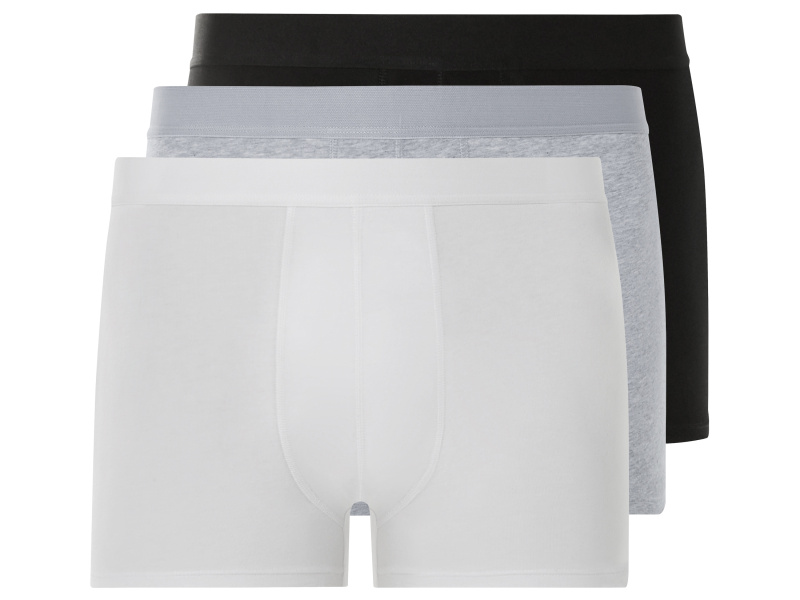 Livergy® Pánské boxerky Xxl, 3 kusy (9/3Xl, černá/šedá/bílá)