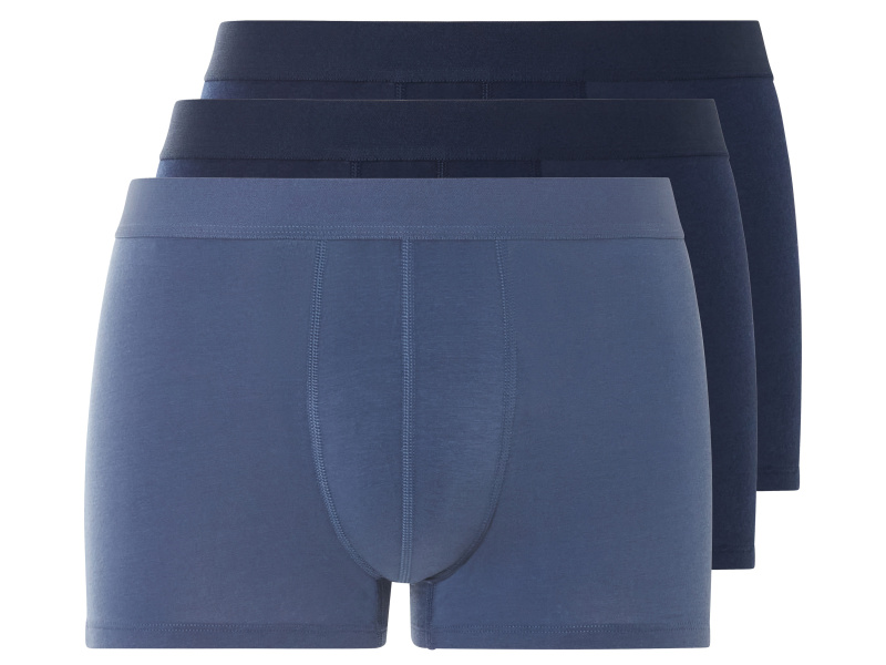 Livergy® Pánské boxerky, 3 kusy (navy modrá / modrá, 6/L)