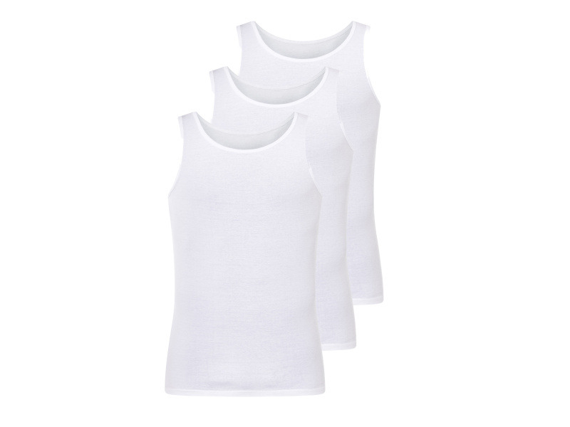 Livergy® Pánský nátělník, 3 kusy (bílá, 7/Xl)