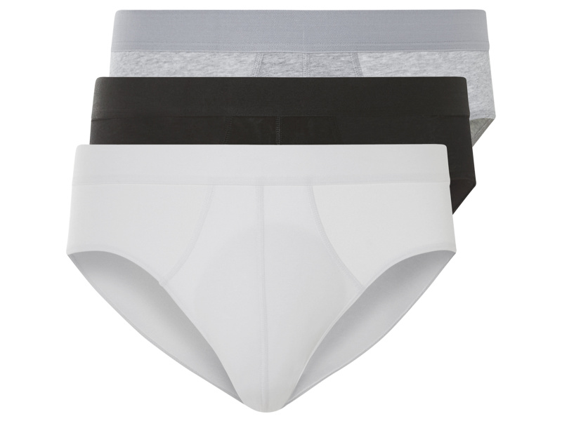 Livergy® Pánské slipy, 3 kusy (4/S, černá/šedá/bílá)