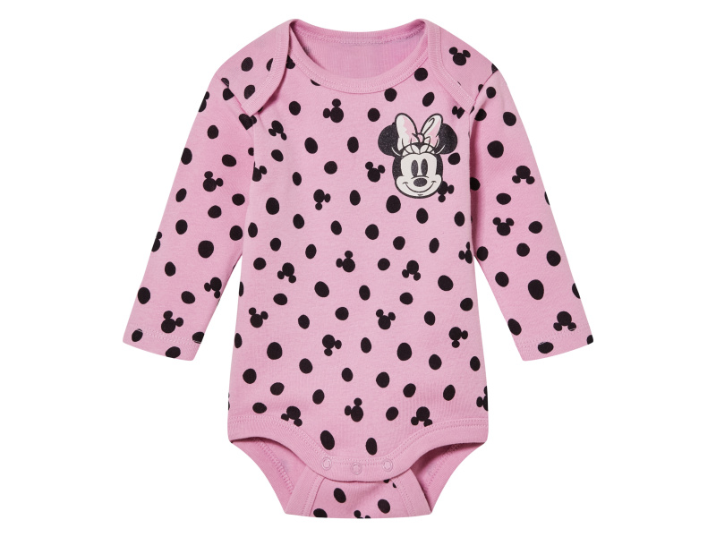 Dívčí body s dlouhými rukávy s BIO bavlnou (Minnie Mouse, 50/56)