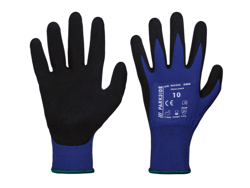 Parkside® Dámské / Pánské pracovní rukavice (modrá, 10)