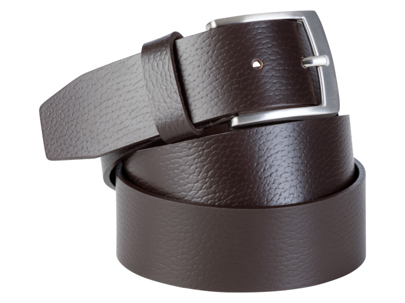 Livergy® Pánský kožený pásek (125, hnědá)