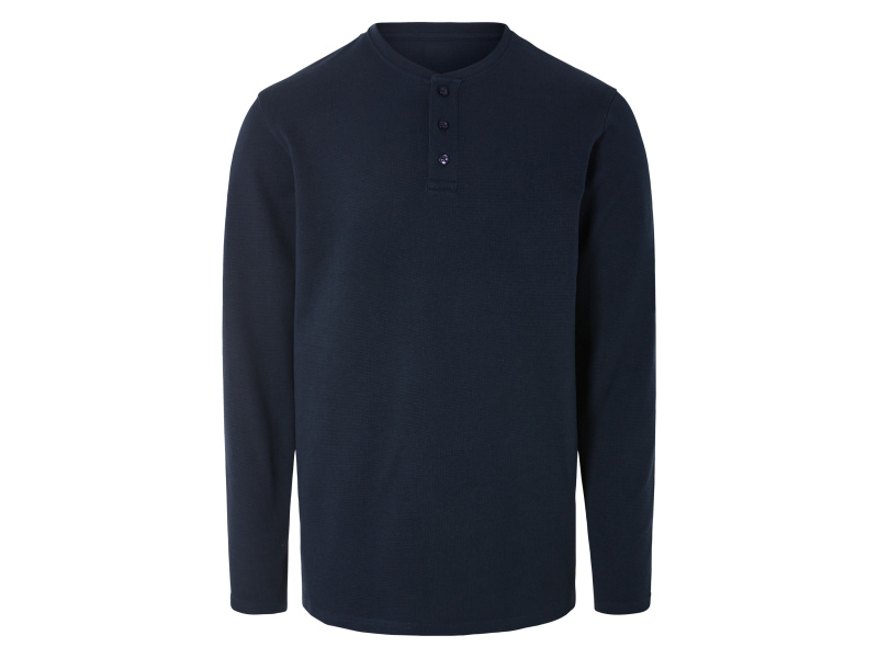 Livergy® Pánské triko s dlouhými rukávy (modrá, M (48/50))
