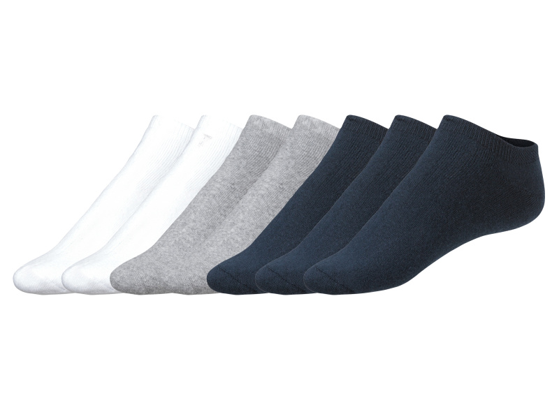 Livergy® Pánské nízké termo ponožky, 7 párů (43/46, bílá / šedá / navy modrá)