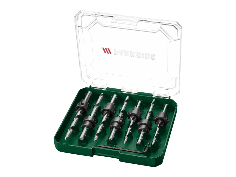 Parkside® Sada vrtáků (vrták do dřeva s nástavcem pro zahlubování)