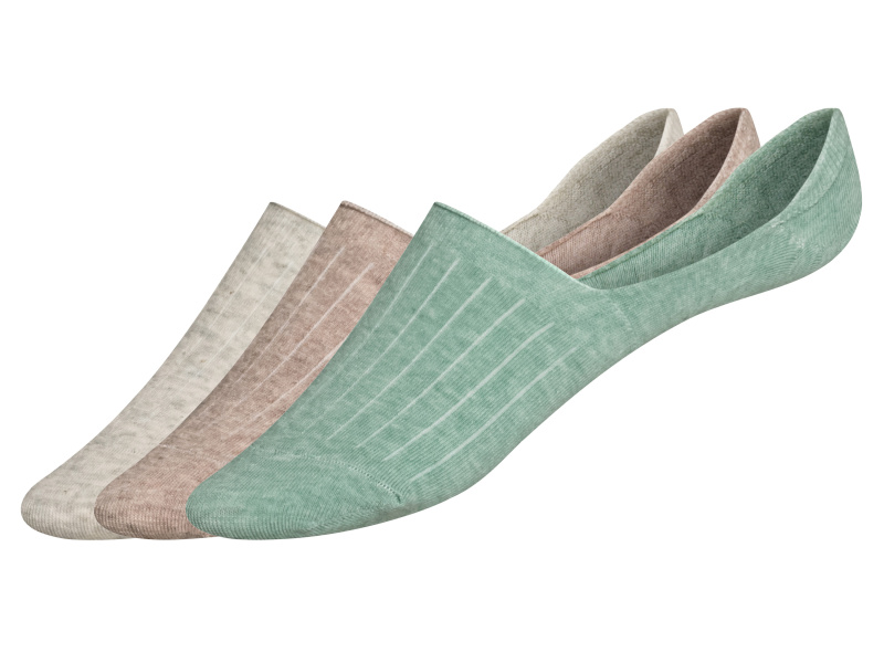 Livergy® Pánské ponožky 3 páry, módní žebrovaný úplet (béžová/šedá/mintová, 39-42)