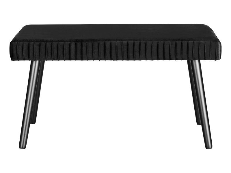 Livarno home Lavice se sametovým potahem, 78x38x43 cm (černá)