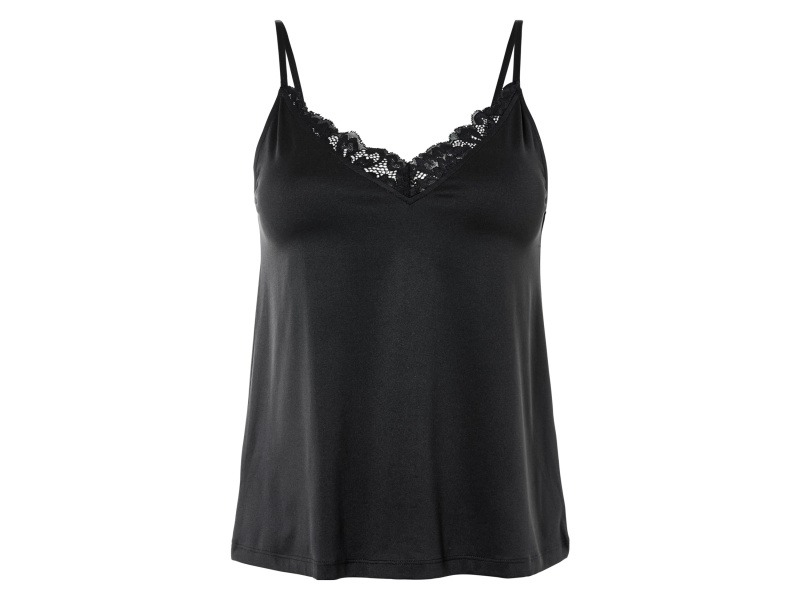 esmara® Dámský top se špagetovými ramínky (černá, M (40/42))