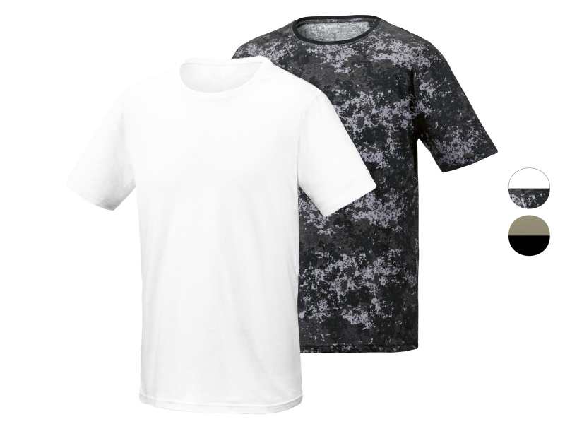 Parkside® Pánské triko s BIO bavlnou, 2 kusy (vzor/bílá, XL (56/58))