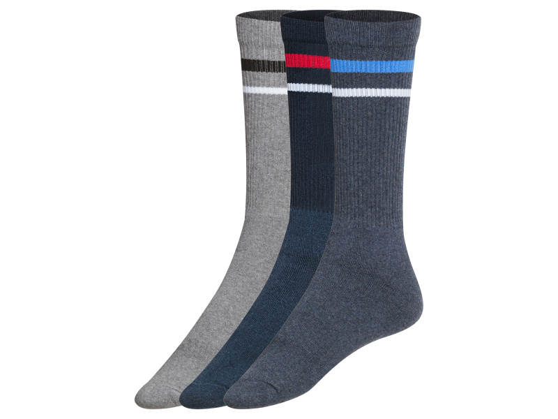 Livergy® Pánské ponožky, 3 páry (39-42, modrá)
