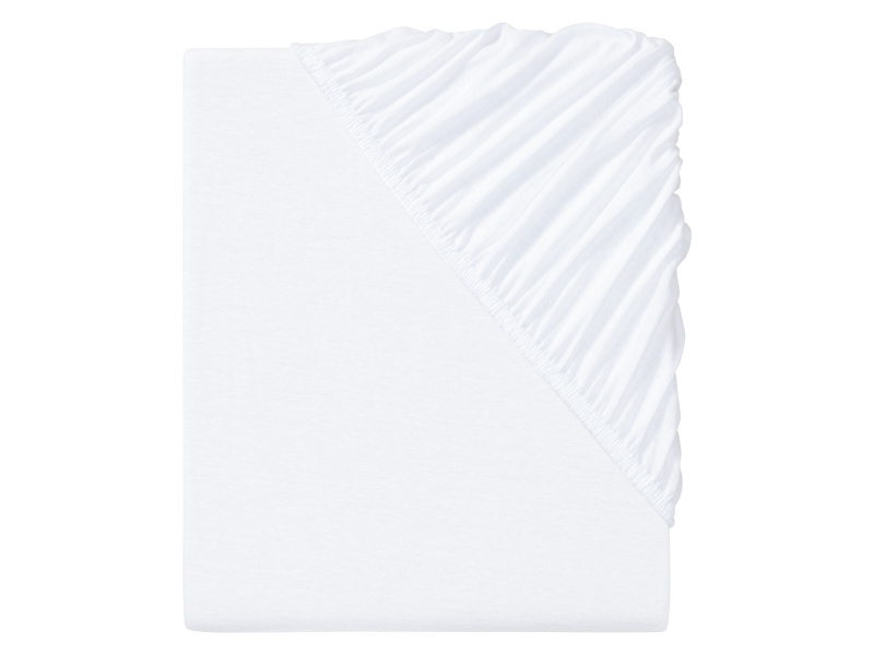 Livarno home Žerzejové napínací prostěradlo, 140–160 x 200 cm (bílá)