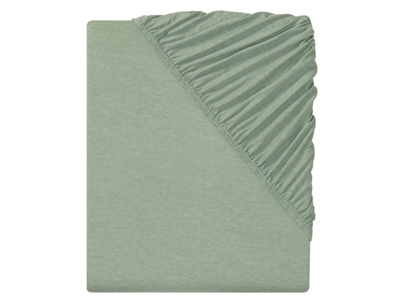 Livarno home Žerzejové napínací prostěradlo, 180–200 x 200 cm (zelená)
