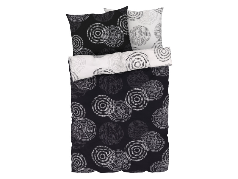 Livarno home Ložní povlečení Renforcé, 200 x 220 cm, 70 x 90 cm (kruhy)