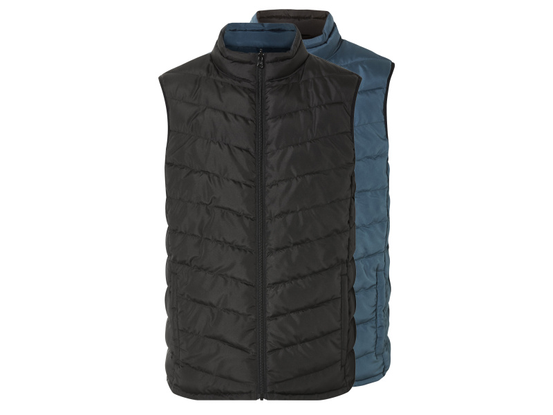 Livergy® Pánská oboustranná vesta (XL (56/58), černá/modrá)
