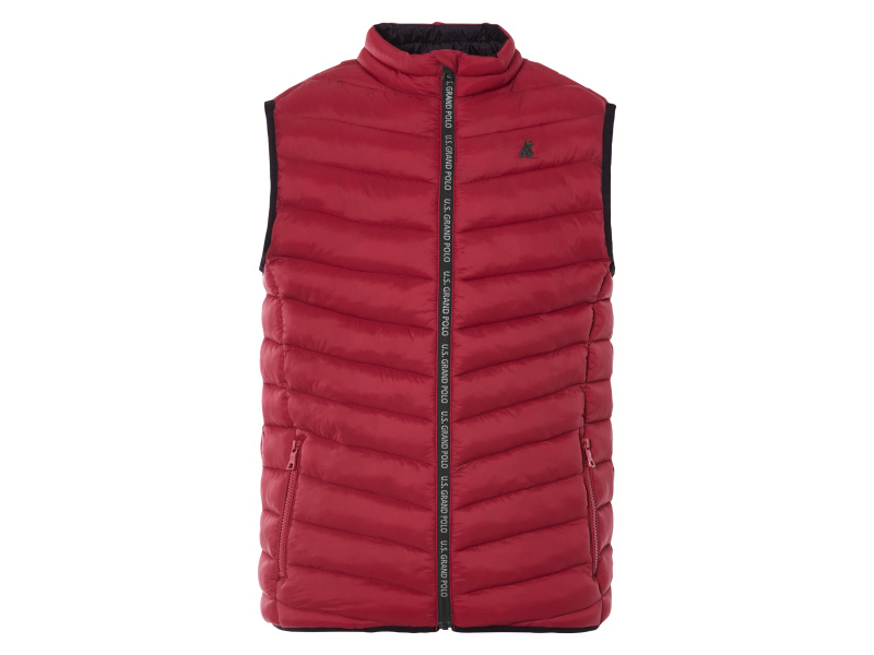 Livergy® Pánská prošívaná vesta (červená, XL (56/58))