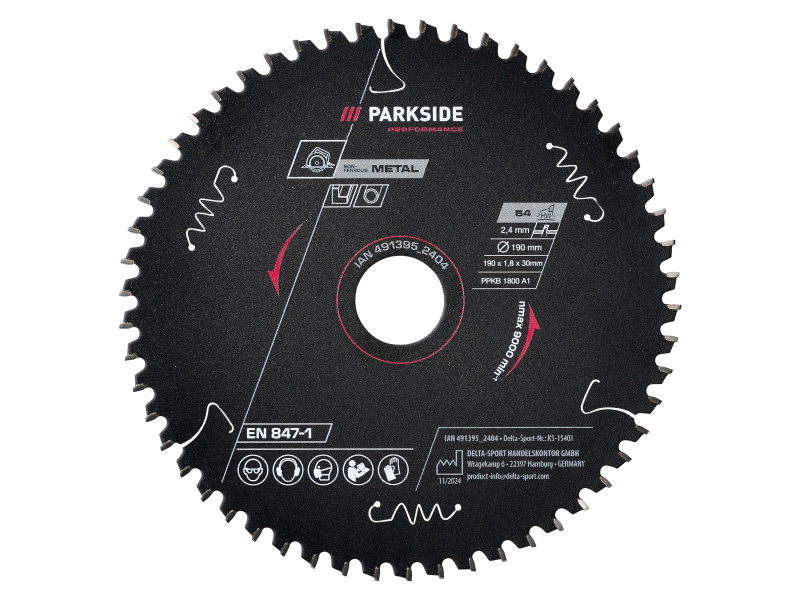 Parkside Performance® Pilový kotouč pro okružní pily, 190 mm (multi, 54 zubů)