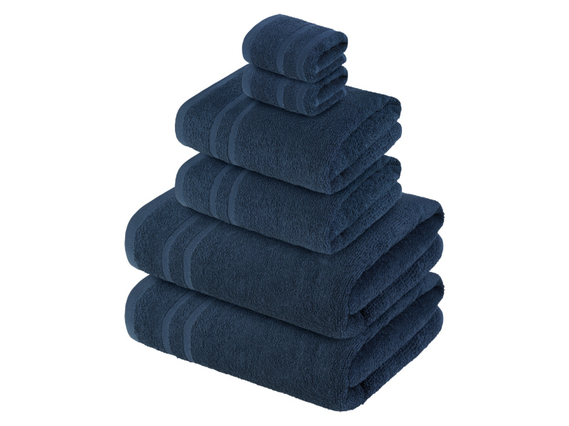 Livarno home Sada froté ručníků, 6dílná (tmavě modrá)