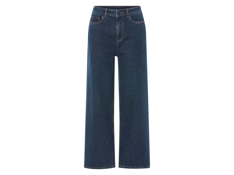 esmara® Dámské džíny "Wide Leg" (tmavě modrá, 38)