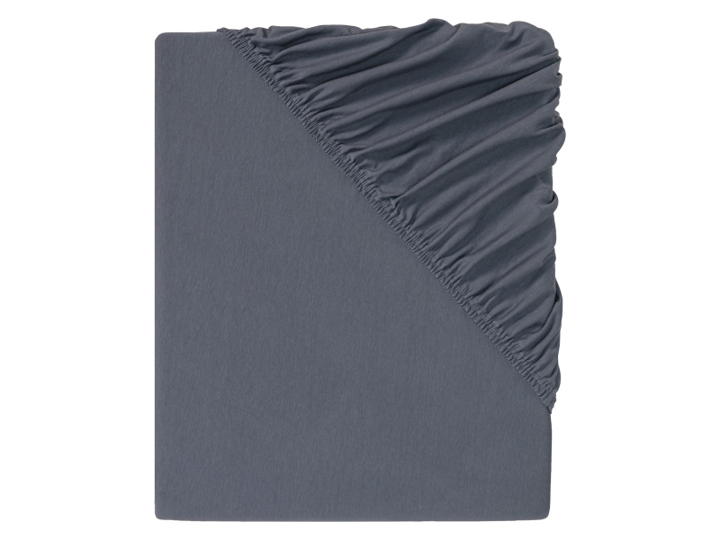Livarno home Žerzejové napínací prostěradlo, 140–160 x 200 cm (modrá)