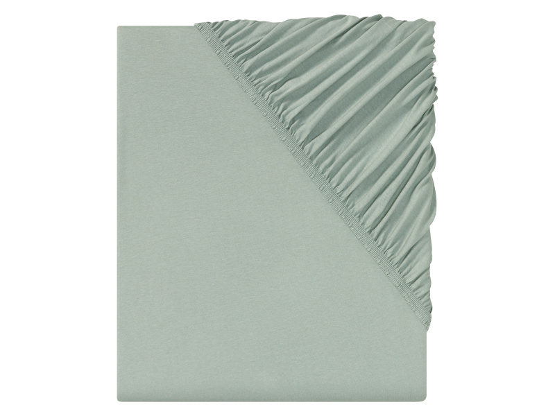 Livarno home Žerzejové napínací prostěradlo, 140-160 x 200 cm (zelená)